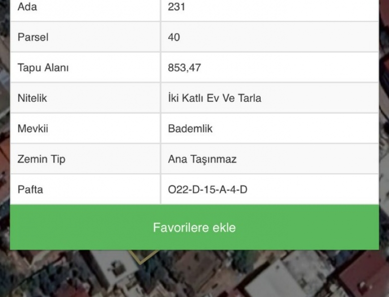 ESENKÖY MAHALLESİNDE SATILIK 853 MZ ARSASI VE 2 KATLI EV